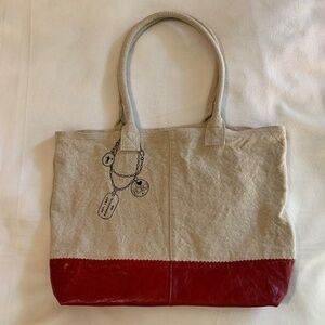 HOBO Canvas and Leather Tote